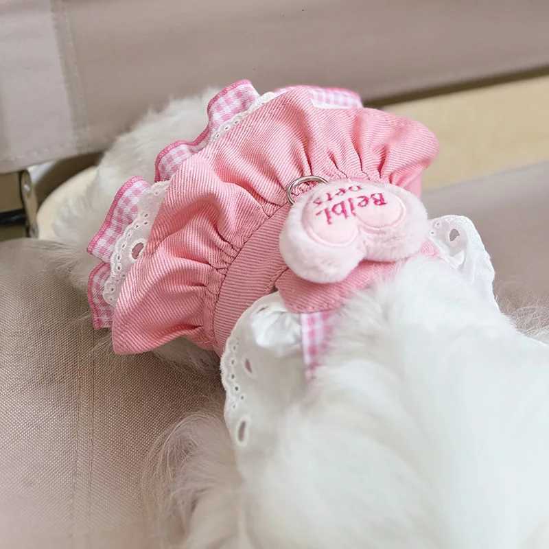 Pink Princess accessory suitable for puppies love babies pet vests shoulder straps collars clothing XS XL kittens puppies cat chest straps Yorkshire X