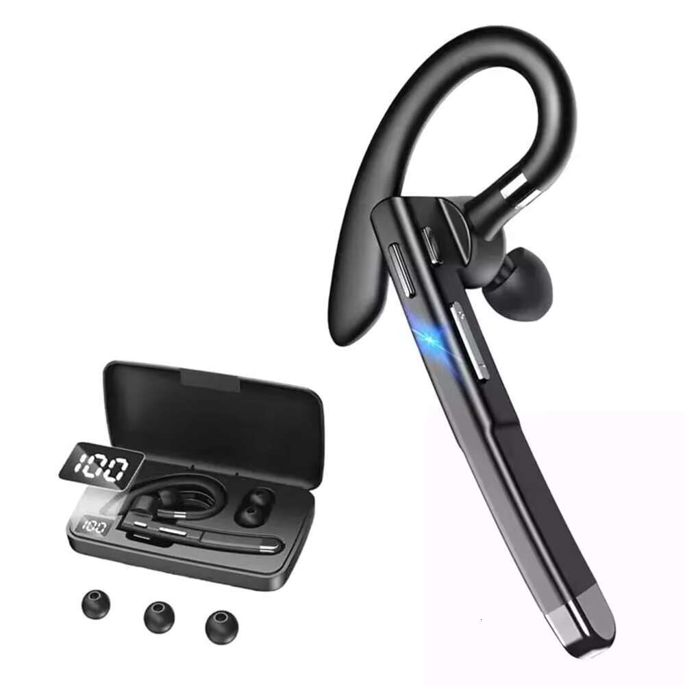 BT5.3 Single Business Ear Hanging Hands Free Call Noise Reduction Wireless Earphones Suitable for iPhone and Laptop