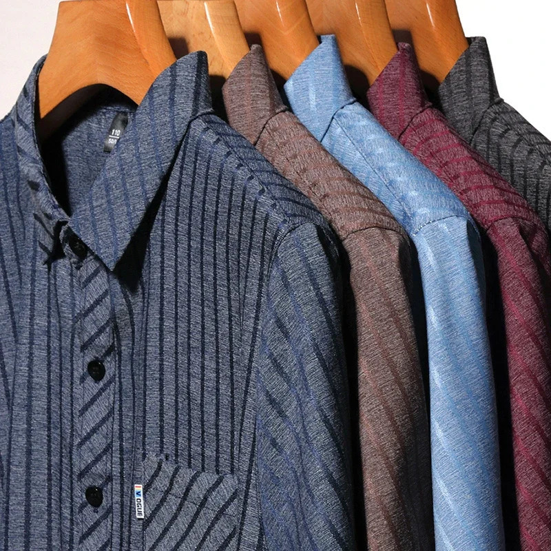 mens business casual short sleeved printed shirt wrinkle resistant comfortable without ironing all season top 250326