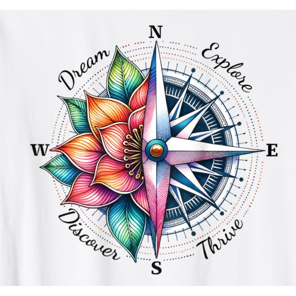T shirt for Mens On Back Traveler Compass Dream Explore Discover Adventure Graphic Tee Casual Tops Clothes Short sleeve cool