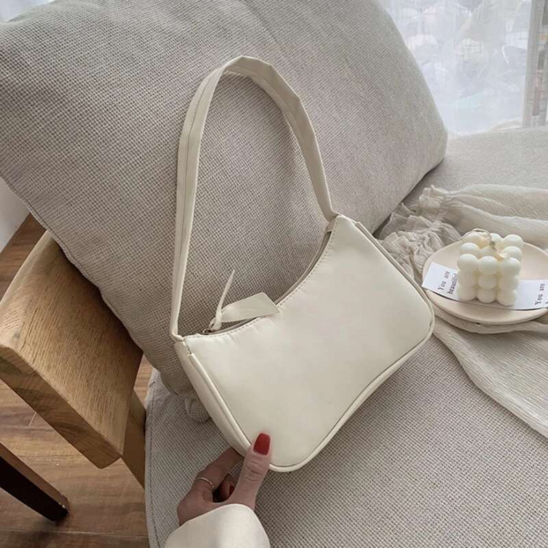 1Pc Retro Forearm Women's Bow Handbag PU Leather Bag For Outdoor shopping