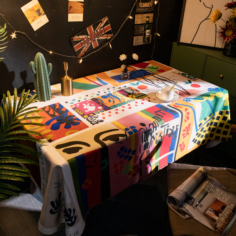 Oil painting tablecloth art studio waterproof table mat thickened fabric table cloth tablecloth DD4V01