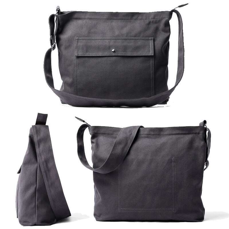 Canvas Men's Crossbody Vintage Messenger 11L Large Capacity Outdoor Fashion 13 Inch Laptop Shoulder Bag For Teen