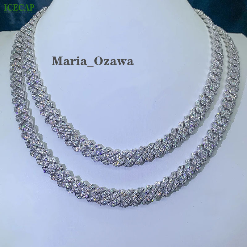Fashion 2024 Sell Jewelry Ice Out Vvs Diamond Hip Hop Cuban Link Chain S925 Sterling Silver Moissanite Cuban Chain Necklace