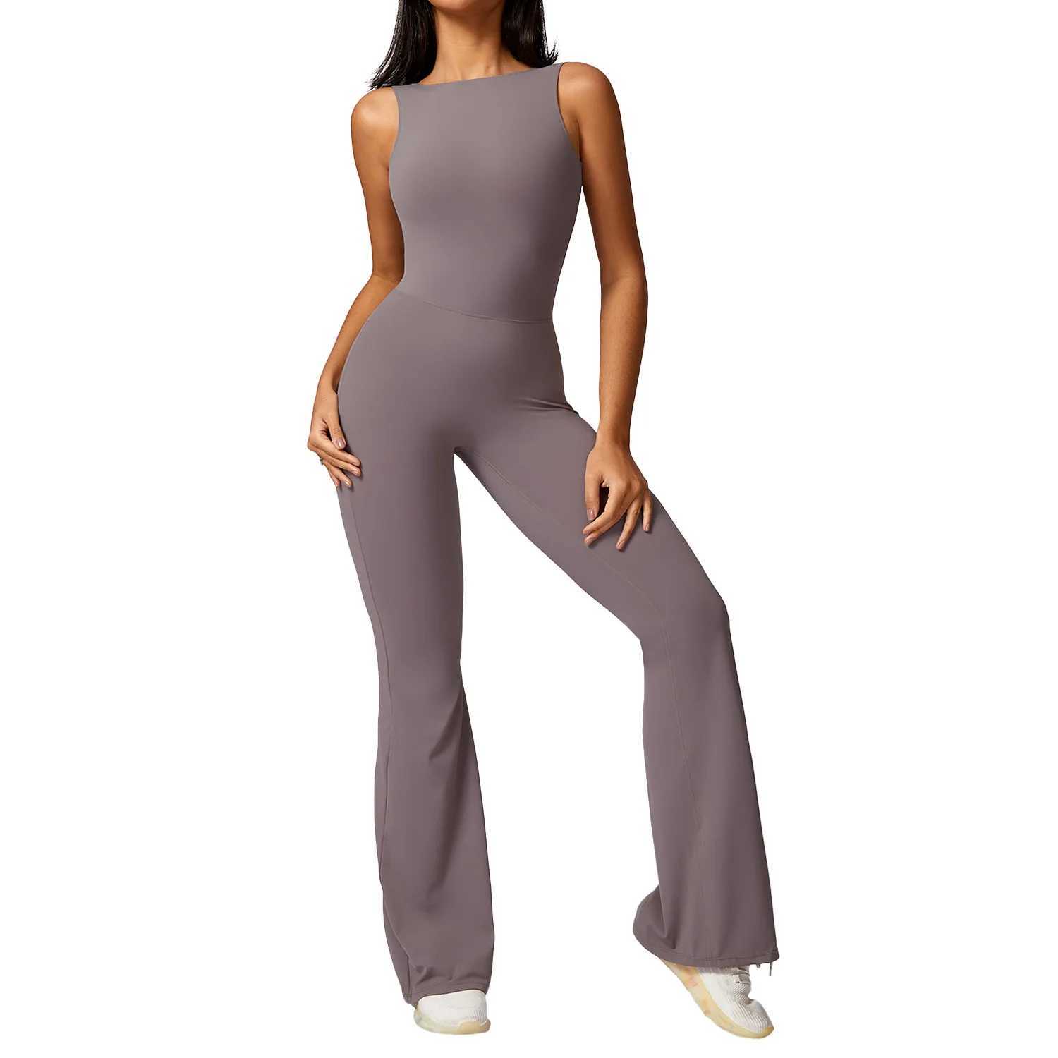 New gym womens training yoga set sportswear womens one-piece jumpsuit fitness jumpsuit womens fitness bodysuit W250326