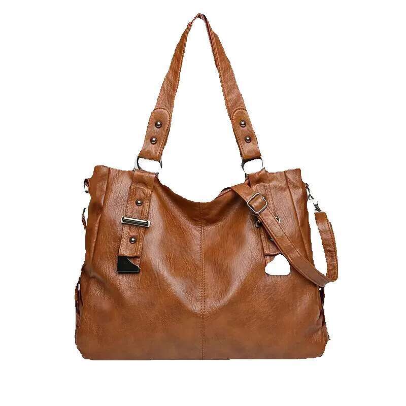 2024 New Fashionable Single Shoulder Crossbody Bag Women Large Capacity Casual Handbag Work Commutings Leather Bag Female Sac