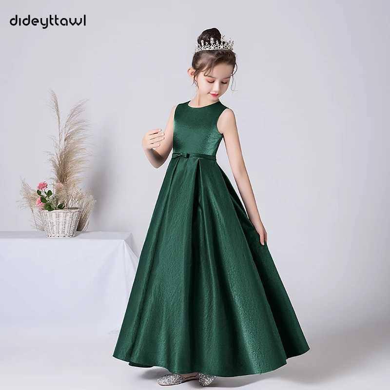 Dideyttl Christmas Dress For Girls Long Girl Ceremonial Dress Elegant Banquet Concert Junior Birthday Child Girl Wedding Par W250326