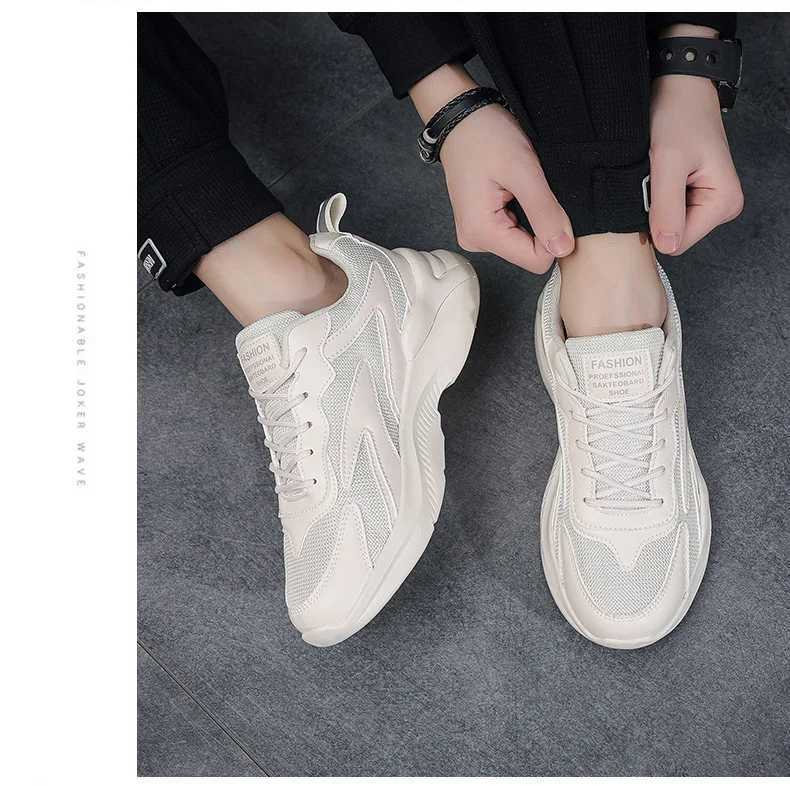 Dad Shoes Mens 2025 Breathable Running Sports Shoes Thick soled Mens Shoes Trendy Versatile Mesh Casual ShoesC250325