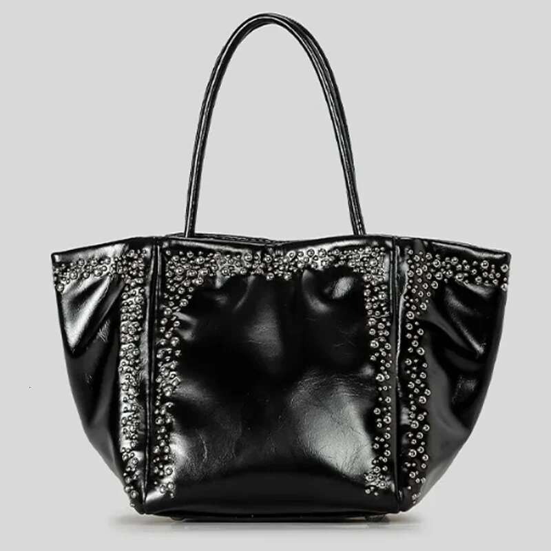 Soft Leather Handbags Rivet Women Shoulder Crossbody Girl Hobos Bags New Arrivals Bolsa Feminina Tote Bag