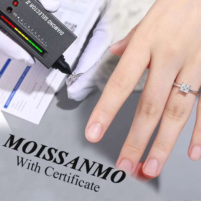 GRA Certificate Moissanite Rings For Women 925 Sterl Silver Jewelry Engagement