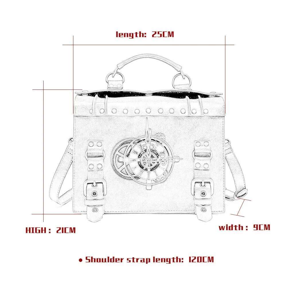 Steampunk Gear Crossbody Retro Messenger Bags Gothic Shoulder Handbags Satchel Phone Pouch For Women Ladies