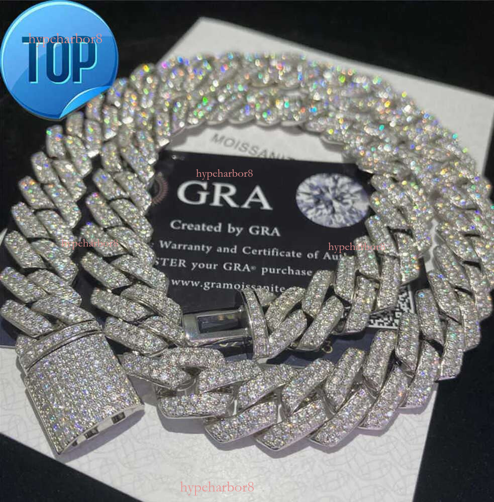 Pendant Necklaces Stock Iced Out Vvs Moissanite Cuban Bracelet Sier Bg Dia k Chain Hip Hop Men Jewelry Necklace Motion current 23ess