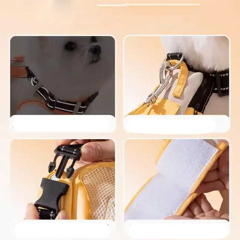 Small backpack vest style anti separation breathable anti loss dog leash pet spring summer outdoor pet X250326