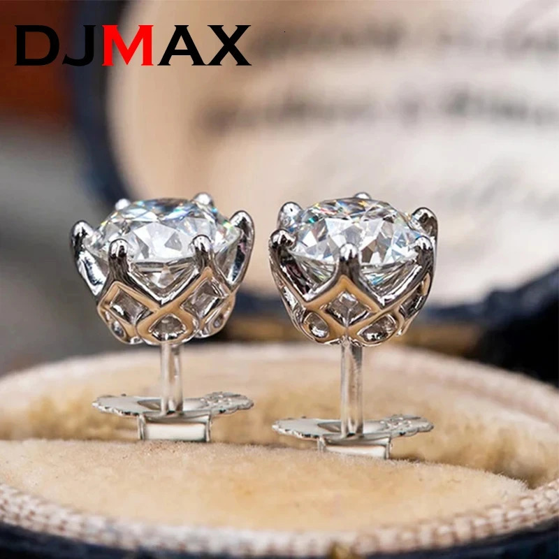 Premium 0.5-2ct Diamond Stud Earrings for Women Orginal 925 Sterling Silver Screw Back Women Earring 2025 250318