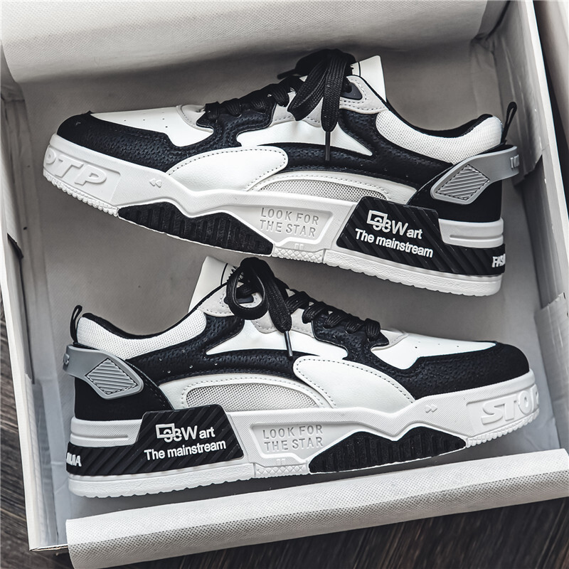 2025S New Trend Designer Men S New Autumn Breathable Black And White Panda Board Men S Casual Sports Thick Sole Anti Slip Mesh Trendy Shoes