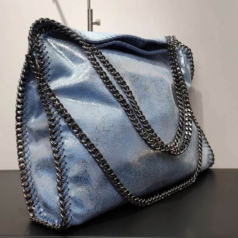 2024 Classic Solid Color Plain Surface Green Eco Friendly Chain Weaving Women's Large Capacity Diagonal Cross Handbag