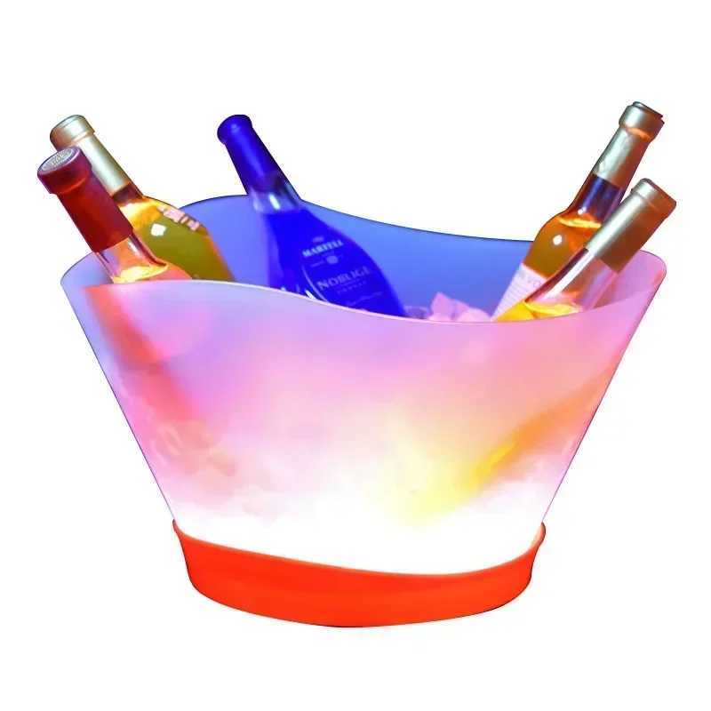 12L LED charging ice bucket lights up champagne beer rack bar nightclub disco party wine drinks beer juice bar X250326