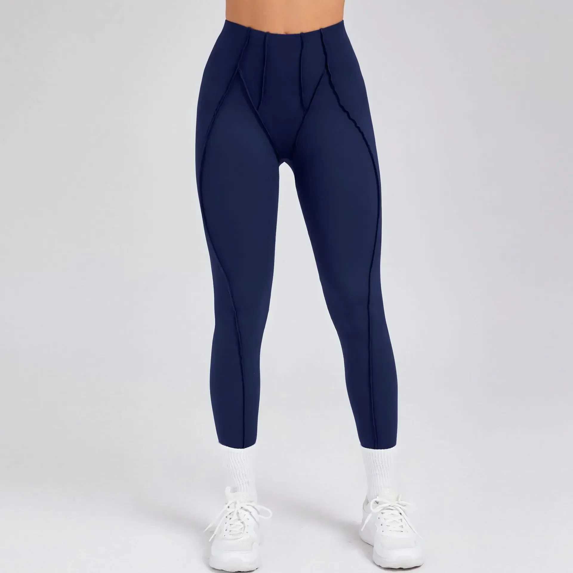 Seamless yoga legs sports pants fitness high waist peach hip lifting training running exercise womens gym legs W250326