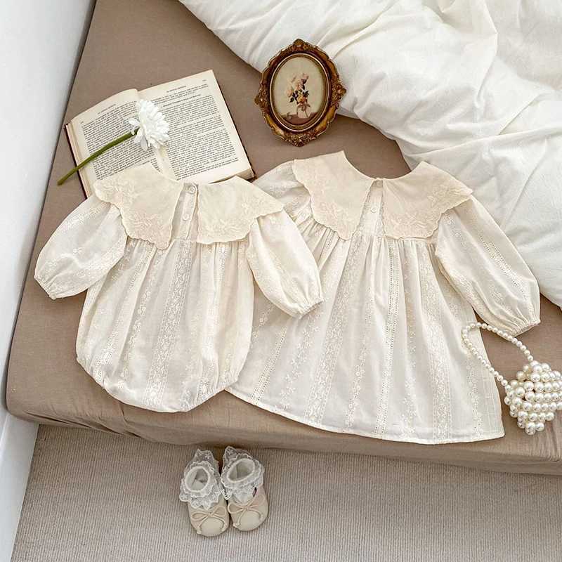 2024 New Spring Dress Womens Dress Childrens Princess Dress Womens jumpsuit long sleeved cotton 1-5Yrs womens Par dress W250326