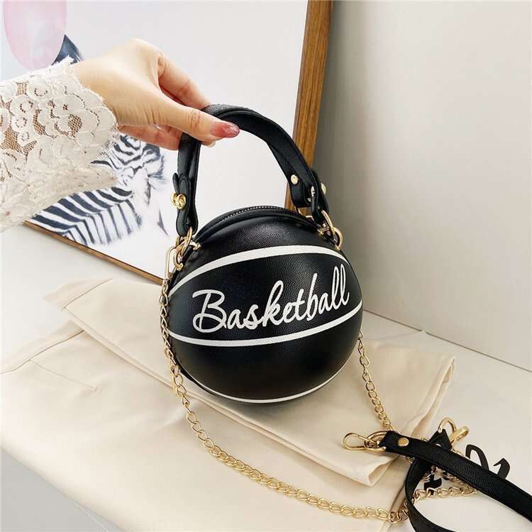 Ins Super Hot Personalized Basketball New Versatile One Shoulder Crossbody Korean Version Small Round Women's Bag