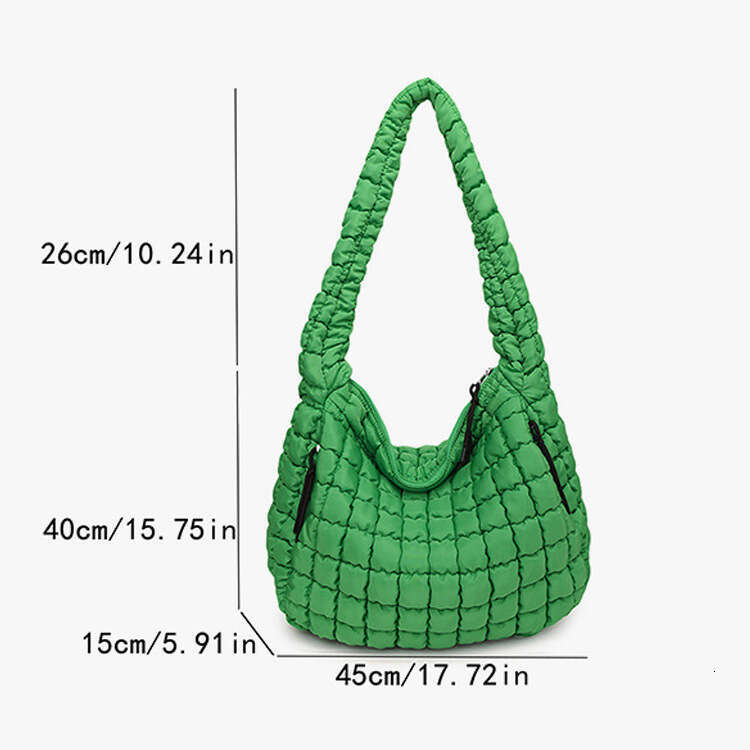 Large pleated cloud 2025 new L size large capacity tote cotton clothing Korean version casual crossbody shoulder bag