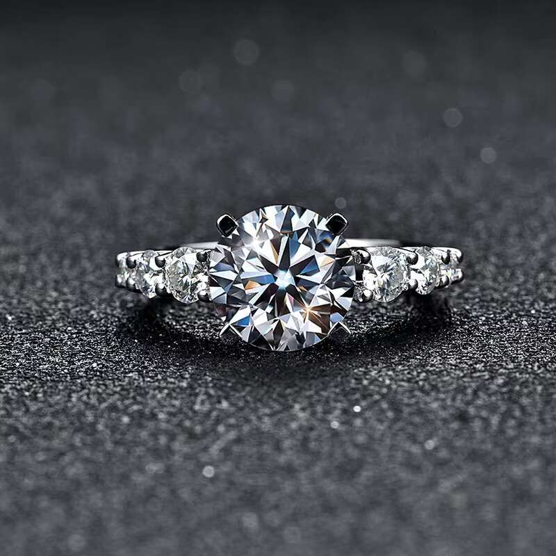 ATTA GEM 1.0ct Moissanite Diamond Wedding Engagement Rings for Bride 100% 925 Sterling Silver Solitaire Rings Women Fine Jewelry