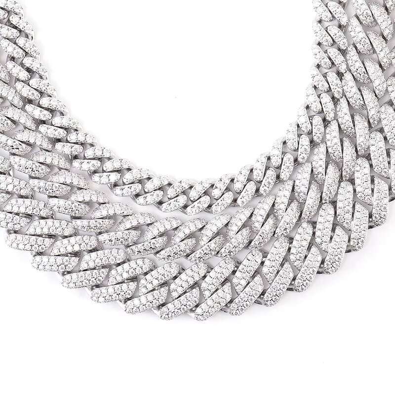 Wholesale 6MM 8MM 10MM 12MM VVS Diamond S925 Silver Cuban Link Chain Ready to Stock Hip Hop Iced Out Moissanite Cuban Bracelet