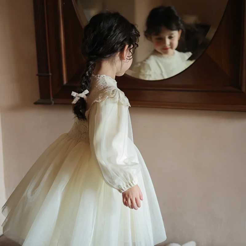 Girl Dress 2023 Temperature Lace 2023 Spring/Summer New Princess Gaozi Birthday Party Princess Sweet Casual Cute Dress W250326