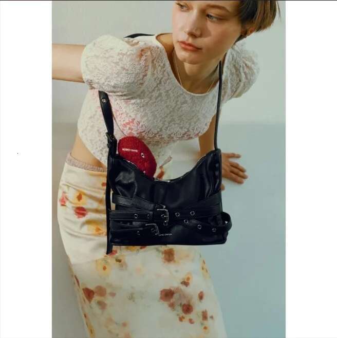 Korean Star's Same Small Samoondoh Trendy Cool Motorcycle SAMO ONDOH Strap Casual Single Shoulder Cross-Body Bag