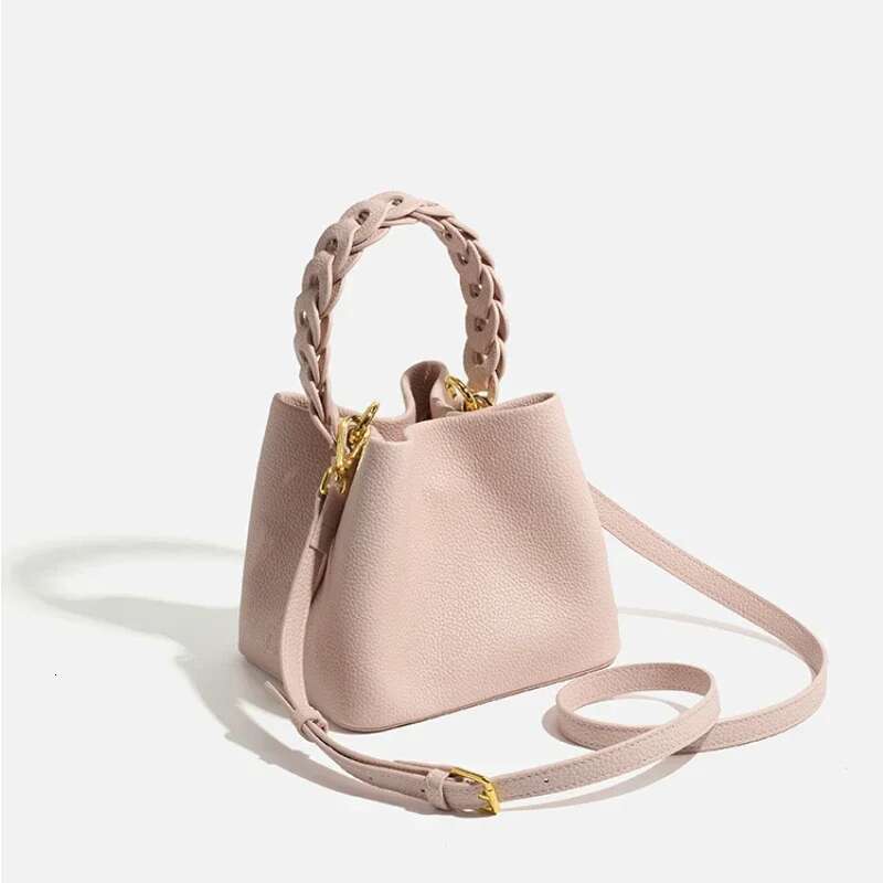 Jonlily Women Genuine Leather Shoulder Female Handbag Totes Small Bucket Casual Crossbody Bag Daybag Purse -Kg1640