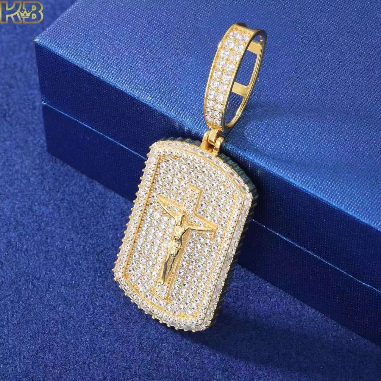925 Silver Moissanite Pendant Fully Iced Out Diamond Cut Luxury for Hip Hop Fashion High Quality Jewelry for a Dazzling Necklace