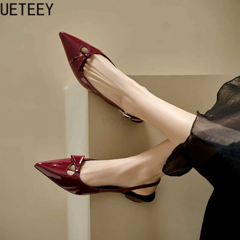 2025 Summer Gladiator Low Heel Wen Sandals Fashion Pointed Toe Dress Street Sle Pumps Zapatos De Mujer Z250326