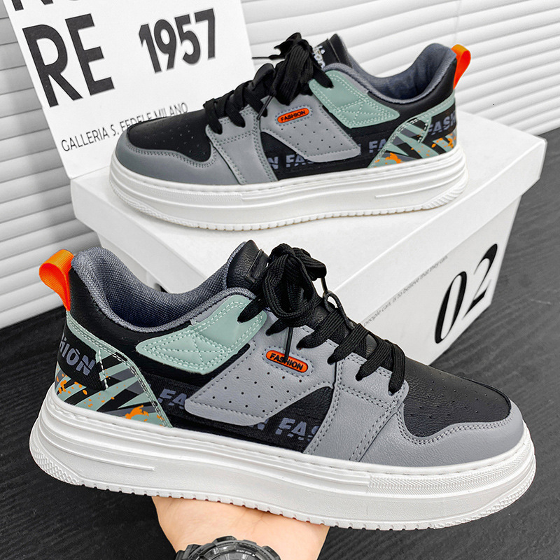25S New Trend Designer Men S Spring Versatile Casual Brand Board Shoes Male Internet Famous Middle School Student Sports Height Increasing Small White