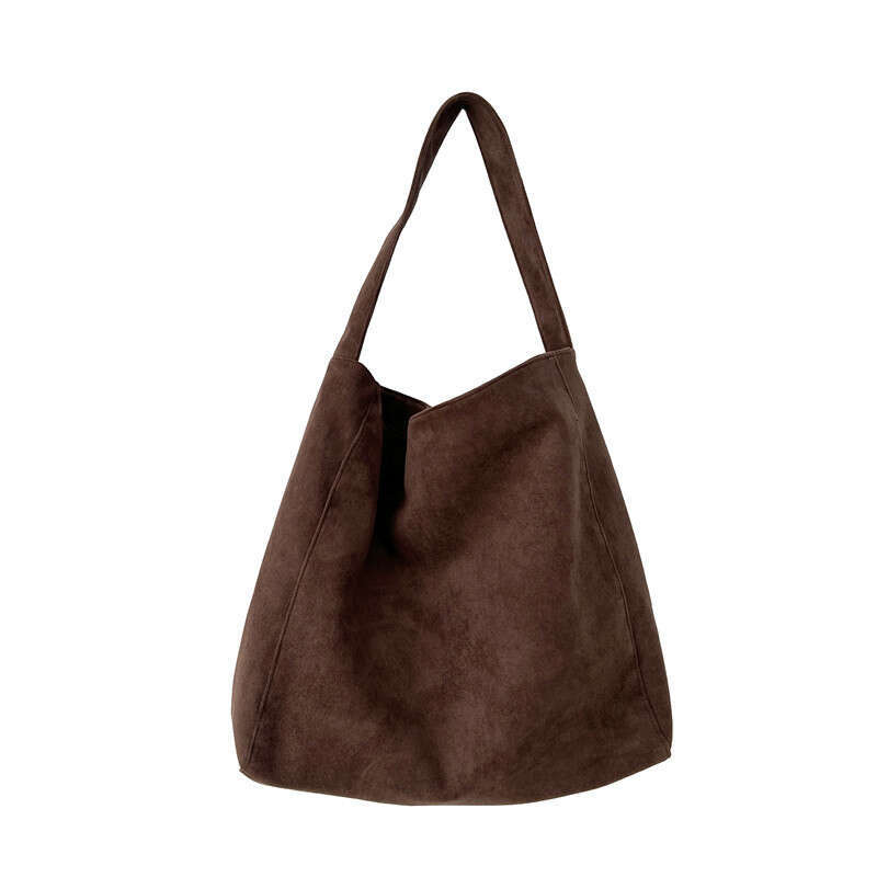2a Woolen work canvas French minimalist large capacity polyester shoulder suede crossbody bag women's backpack