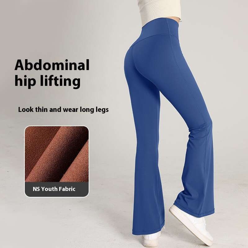 Women Yoga Pants High End Nude Yoga Micro Flared Women High Waisted Sports Tight Fitting Pilates Hip Lifting Slimming Fitness Pants For Outdoor Wear
