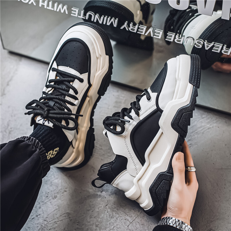 2025S New Trend Designer Men S New Spring Summer White Versatile Thick Soled Board Sports And Leisure Dad Bread Trendy Shoes