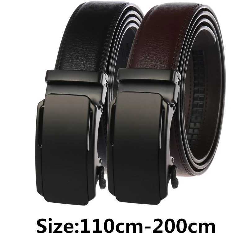Plus Length Mens Belt Black and Brown Mens Large Size 110cm -200cm Cintron W250326