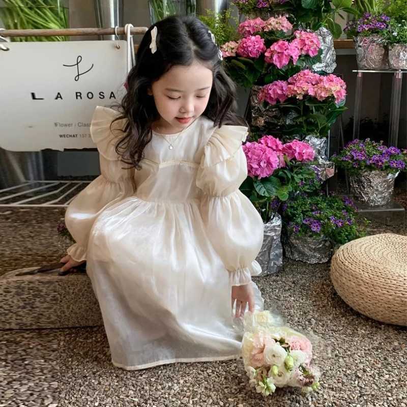Spring and autumn childrens baby long sleeved dress cute princess dress childrens spliced princess dress Vestido 1-8T W250326