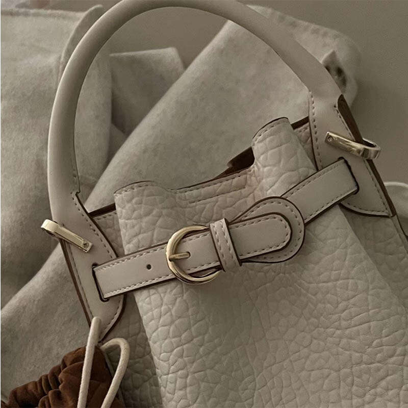 Women's Bags Women's Bags Bucket For Women New Summer High-End Texture Niche French Versatile Lychee Pattern Hand-Held Crossbody Bag