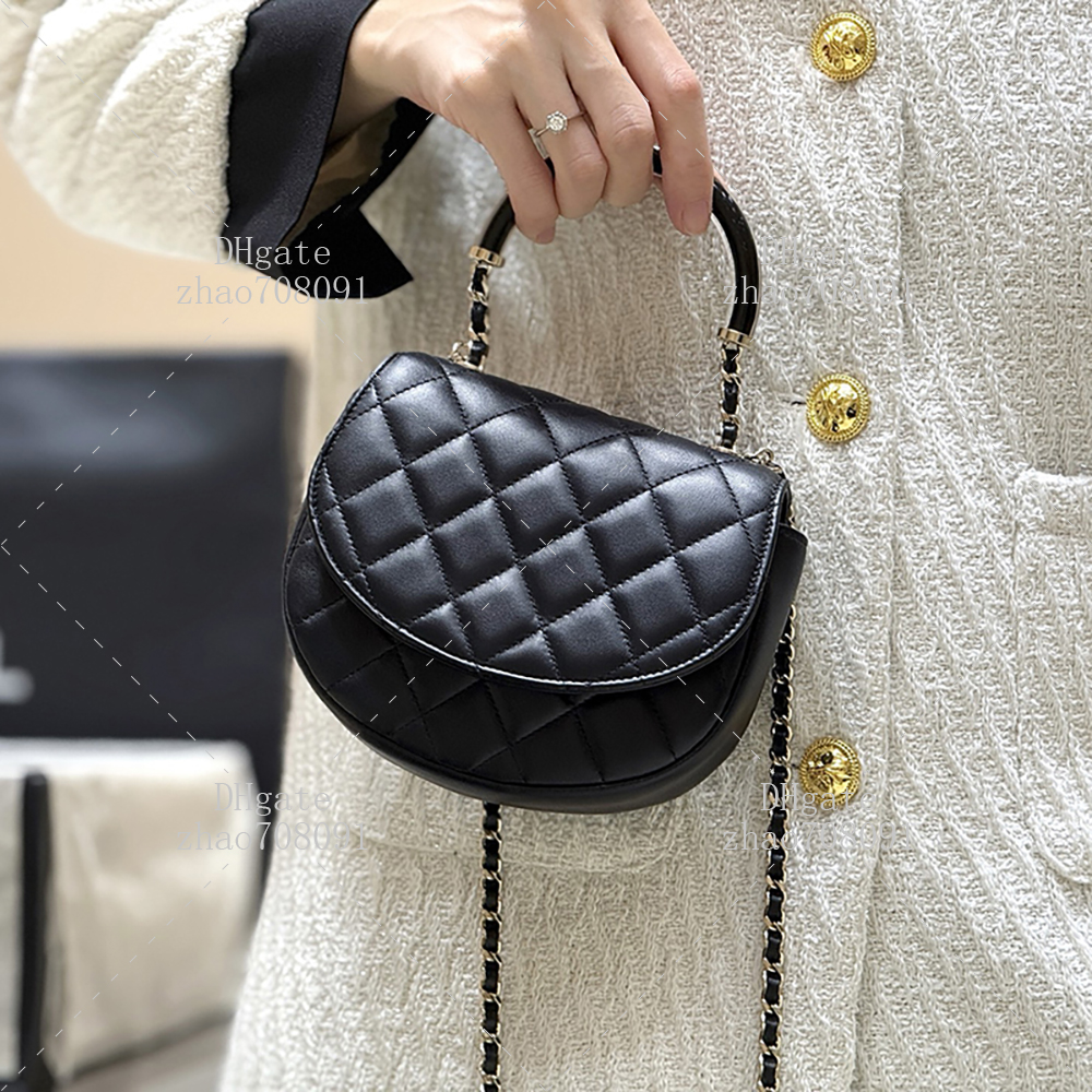 25C Luxury Mini Lambskin Handbag with Chain - Designer Shoulder Crossbody Bag (16cm) With box C701