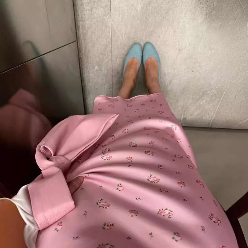 Summer Printed Fashion Long for Women High Waist Contrast Patchwork Slim Elegant Party Looks Ladies Y2k Maxi Skirt