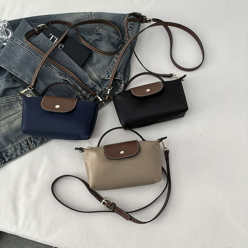 Fashionable and Versatile 2024 Spring/Summer Women's Bag Single Shoulder Crossbody Handheld High end Nylon Dumpling Bun
