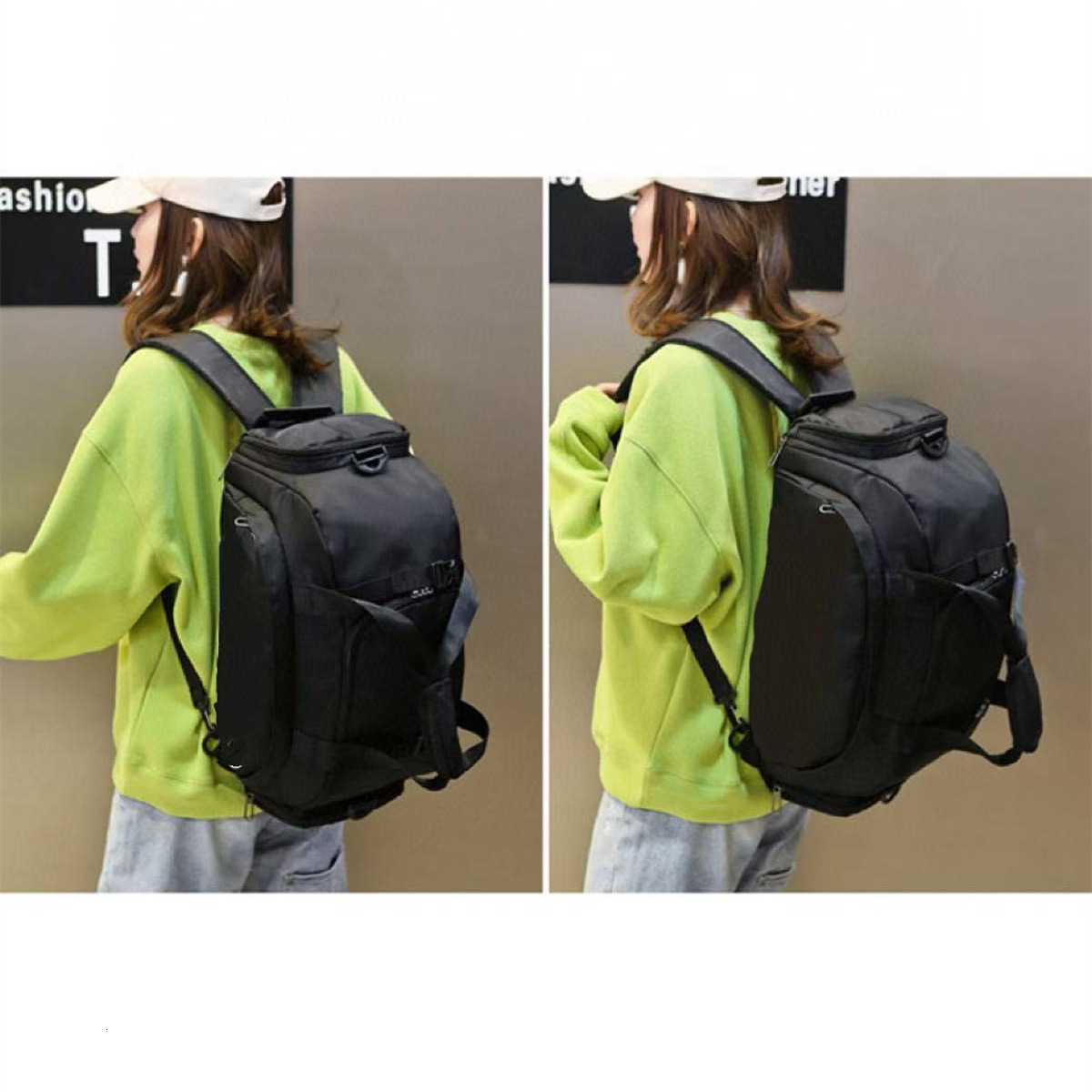 2025 New Travel Handheld Backpack Multi Functional Fitness Large Capacity Shoe Storage Bag Cross