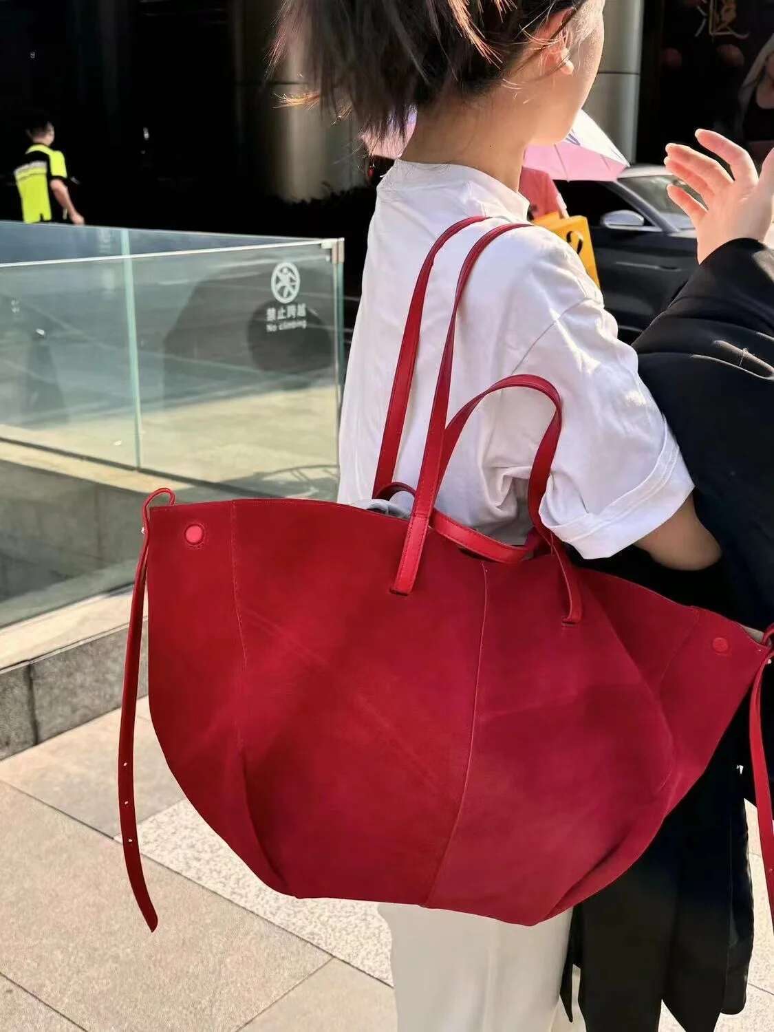 Ladies Large Capacity Underarm Solid Casual Grocery Women PU Leather Chic Shoulder Bag With Purse Commuting Tote Handbag