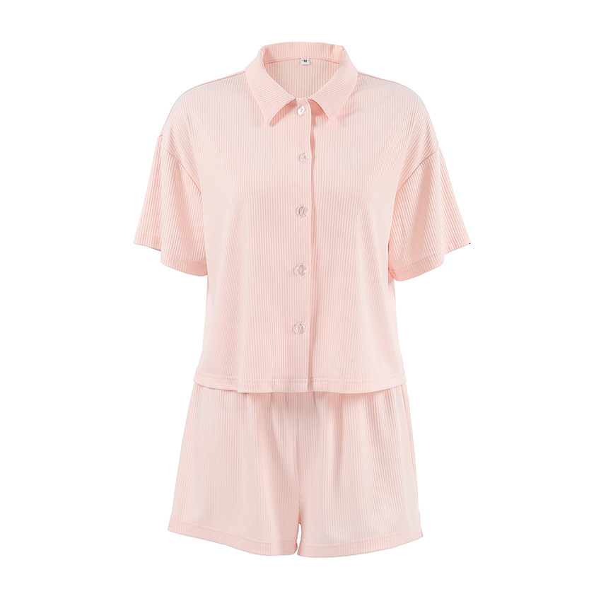 2025 Spring/Summer New Loose and Comfortable Pit Strip Short Sleeve Shorts Sleepwear for Women's Home Furnishings