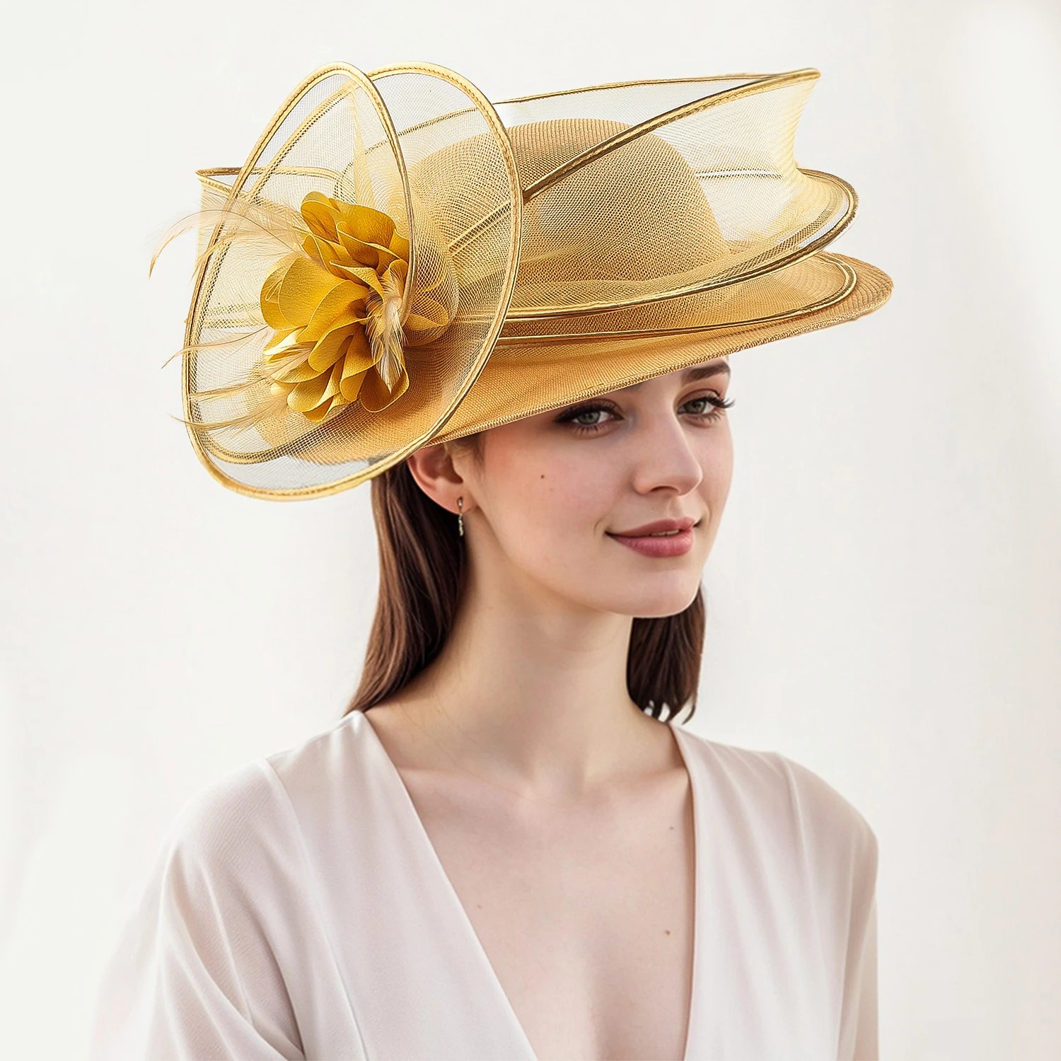 Christmas Sinamay Fascinator Perfect Wedding Hat Unique Derby Party Hat Fashion Church Hats Bride Headband Fascinators for Women250318