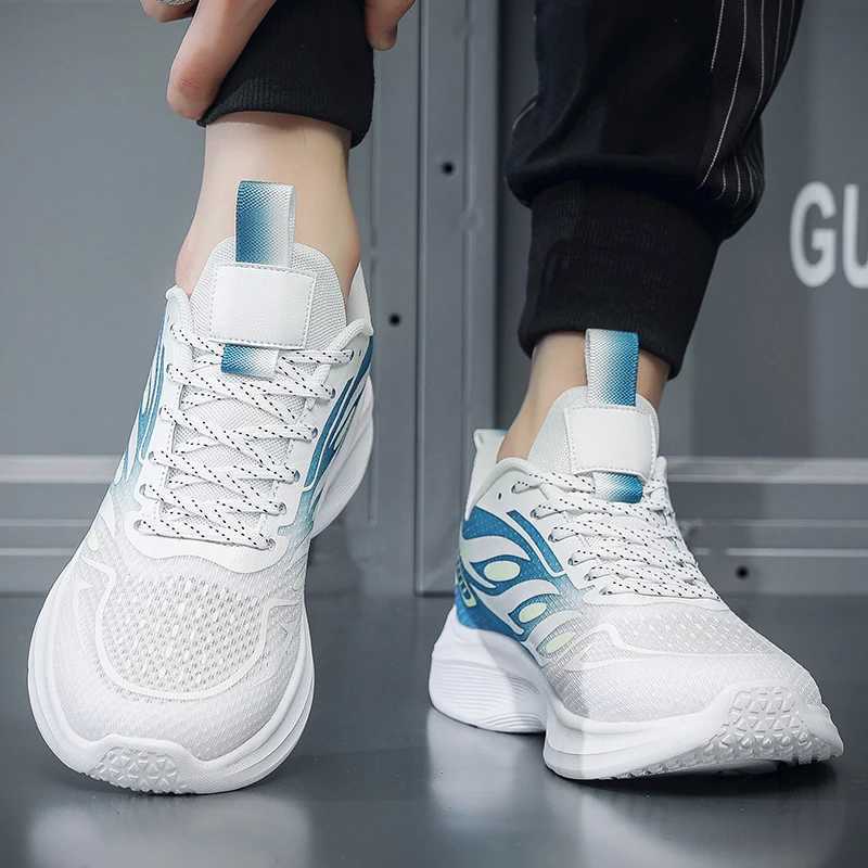 Mens Casual Sports Shoes Soft Sole Running Shoes Breathable Mesh Wide Foot Shoes for Students 50 Color Rubber Sole Mens ShoesC250325