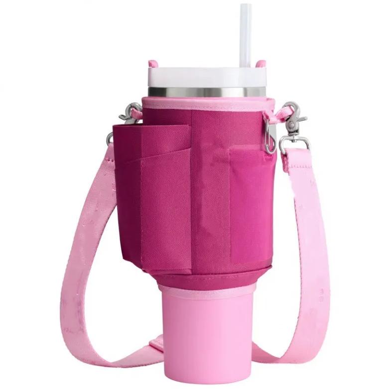 Pink Lunch Bags All Day Julienne Mini Soft Cooler Box Carry-All for 40oz Cup Crossbody Bag with Phone Pocket for Cups Accessories 0426