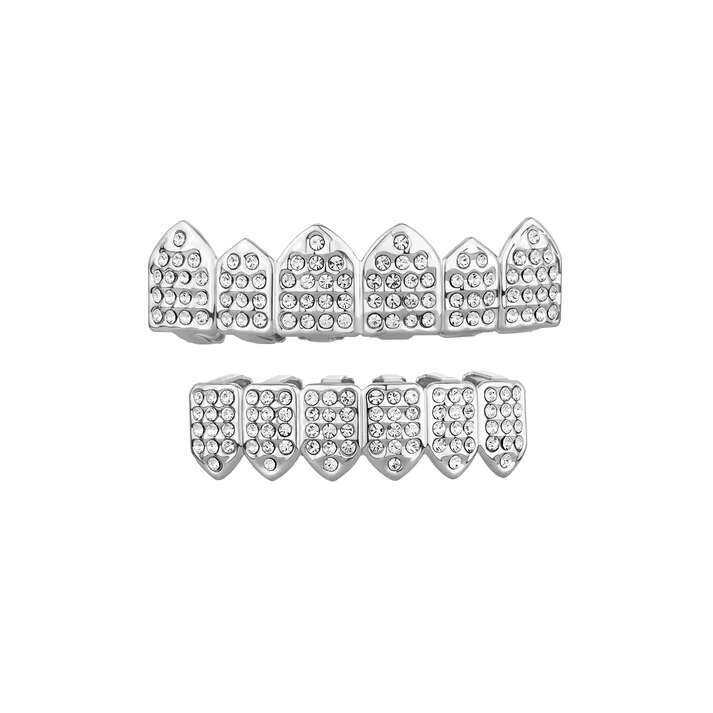 Custom Made Personalized VVS Moissanite Diamond Dental Grills Mens Hip Hop Jewelry 925 Silver Iced Out Grillz for Teeth