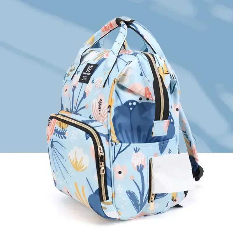 Fashion Print Nappy Backpack Bag Mummy Large Capacity Bag Mom Baby Multi-function Outdoor Travel Diaper Bags for Baby Care StuffC250326